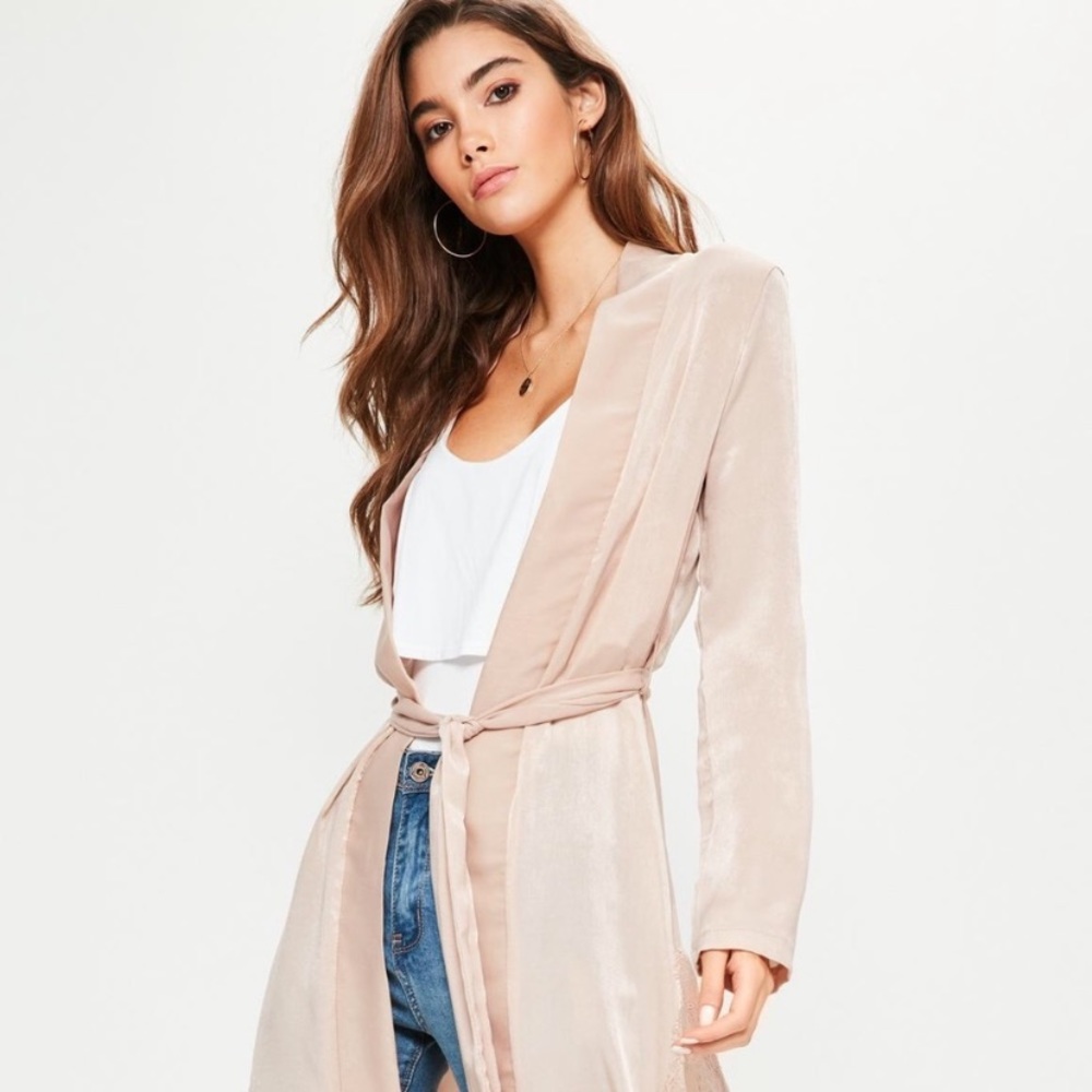 Light pink lace duster